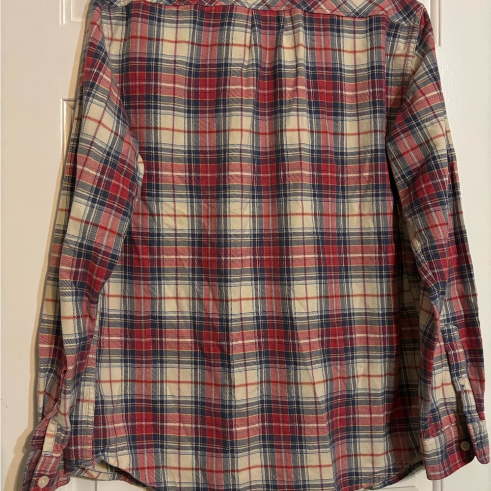 Buffalo Jackson Men’s Large Red and Blue Plaid Shirt cotton heavy weight
